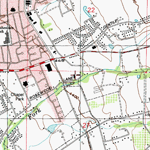 Topographic Map of Indian Oaks, UT