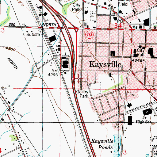 Topographic Map of Johns Acres, UT