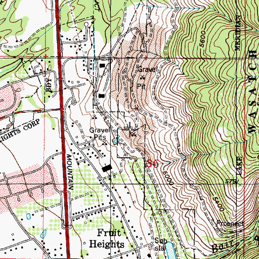 Topographic Map of Mountain Terrace Estates, UT
