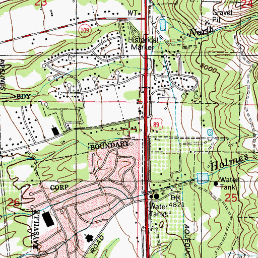 Topographic Map of Mutton Hollow Acres, UT