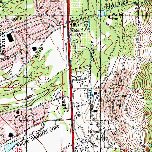 Topographic Map of Oakmont Acres, UT