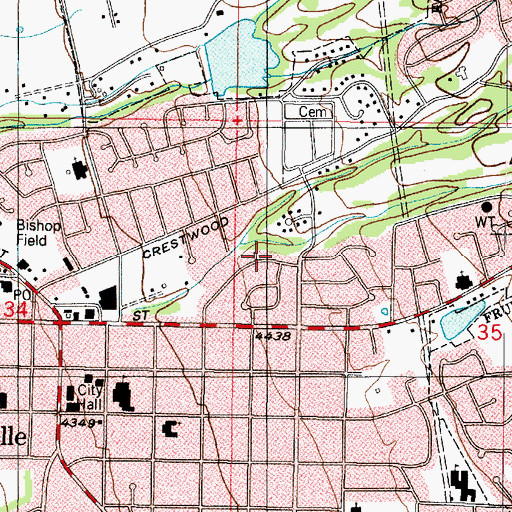 Topographic Map of Oakridge Terrace, UT