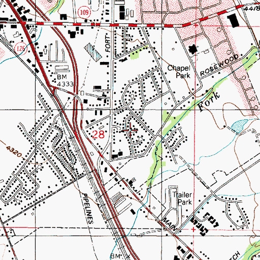 Topographic Map of Rosewood, UT