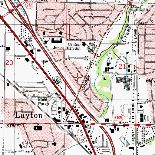 Topographic Map of Spurlock Circle, UT