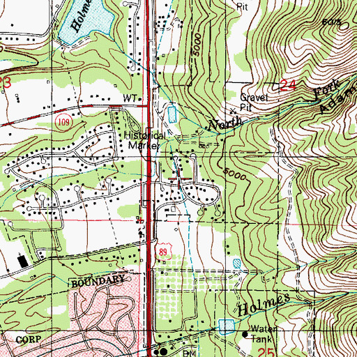 Topographic Map of Tanglewood, UT