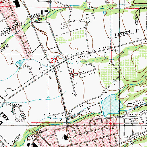 Topographic Map of Vallee Villa, UT