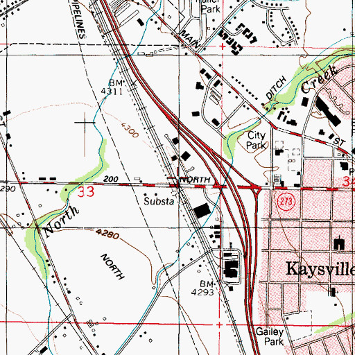 Topographic Map of Vantage Park, UT