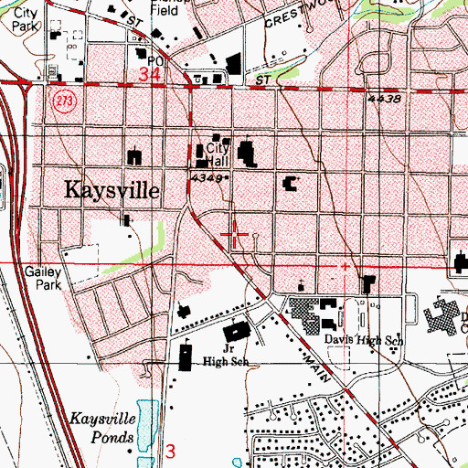 Topographic Map of Vera Lee, UT