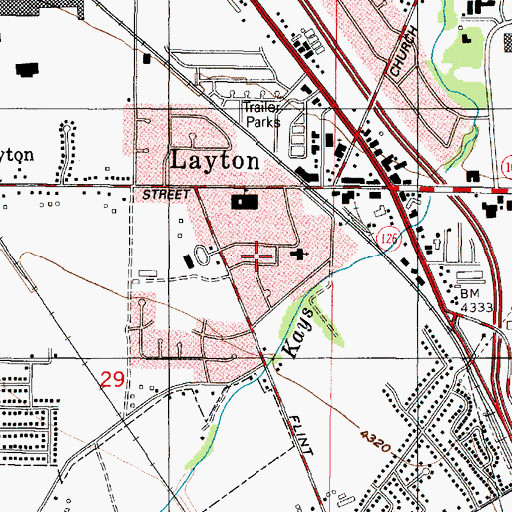 Topographic Map of Victory Park, UT