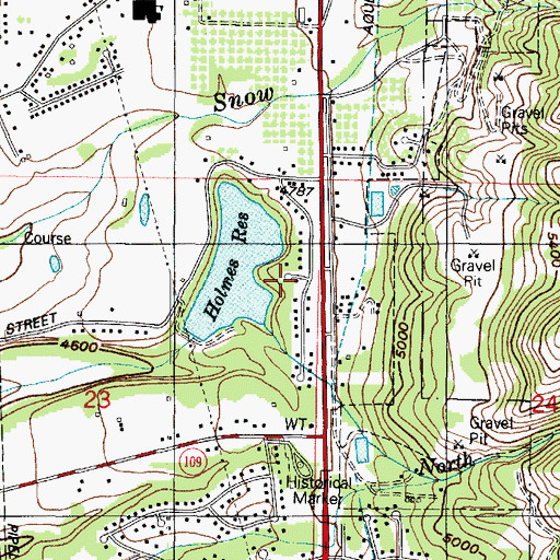 Topographic Map of Woodridge Estates, UT