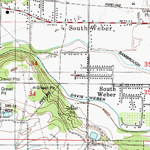 Topographic Map of C and G Estates, UT