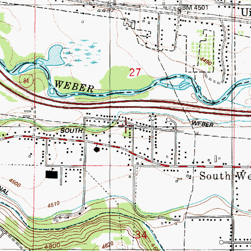 Topographic Map of Canyon Drive, UT
