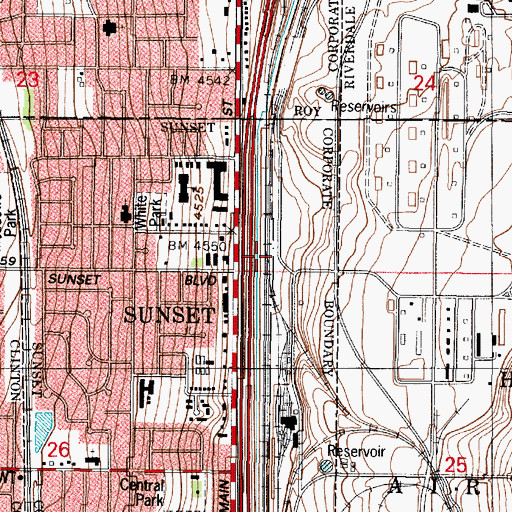 Topographic Map of Murdock, UT