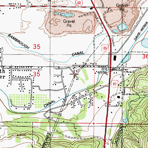 Topographic Map of Peachwood Estates, UT