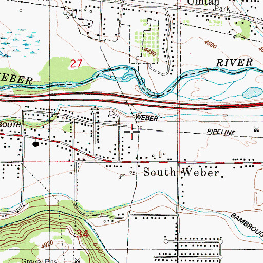 Topographic Map of South Weber Valley Estates, UT