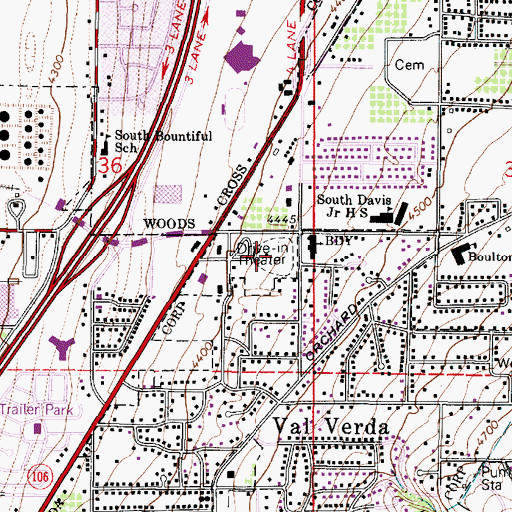 Topographic Map of Colonial Square, UT