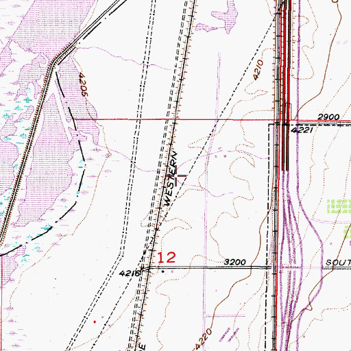 Topographic Map of Excel Industrial Park, UT