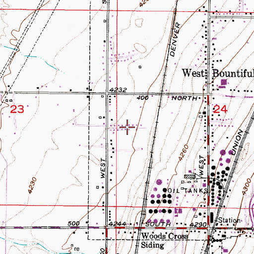 Topographic Map of Fackrell, UT