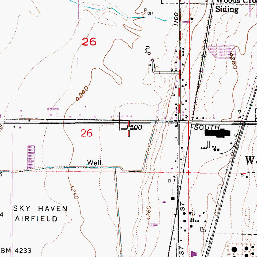 Topographic Map of Golden Meadows, UT