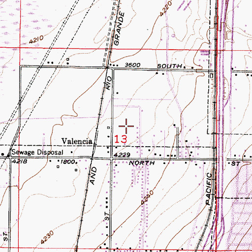 Topographic Map of Golden West, UT
