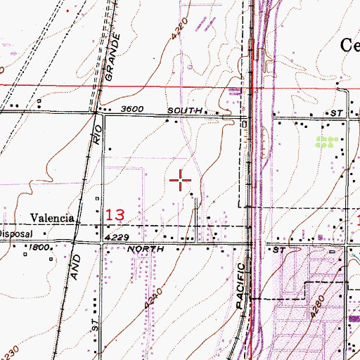 Topographic Map of Hillwest, UT