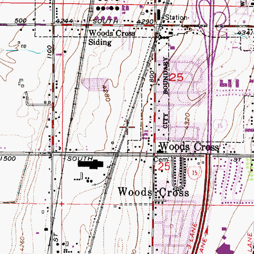 Topographic Map of Hogan Park, UT