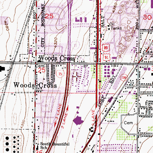 Topographic Map of Miraleste, UT