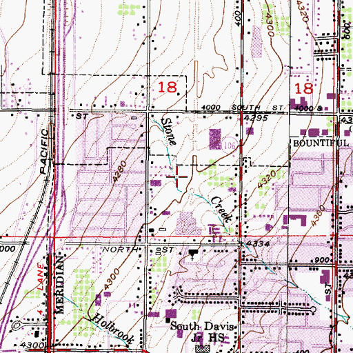 Topographic Map of Sunny-View Estates, UT