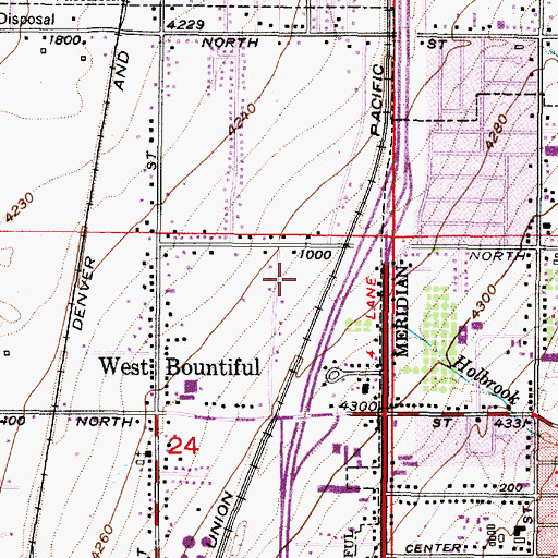 Topographic Map of Surrey Downs, UT