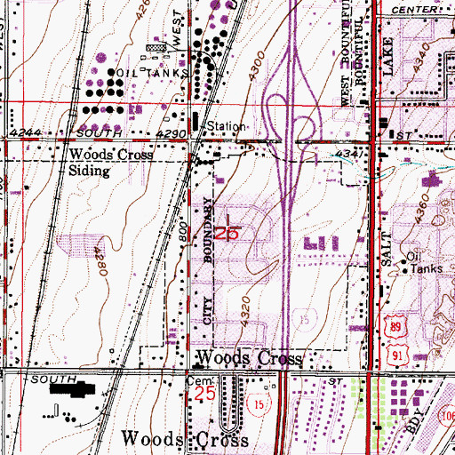 Topographic Map of Tanglewood Acres, UT
