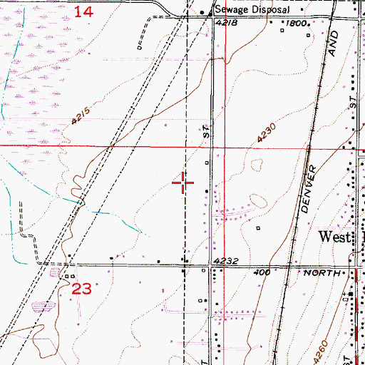Topographic Map of Telford, UT