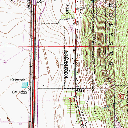 Topographic Map of Aegean Village, UT