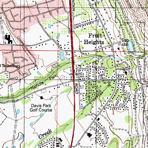 Topographic Map of Barton Manor One, UT