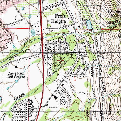 Topographic Map of Barton Manor Three, UT