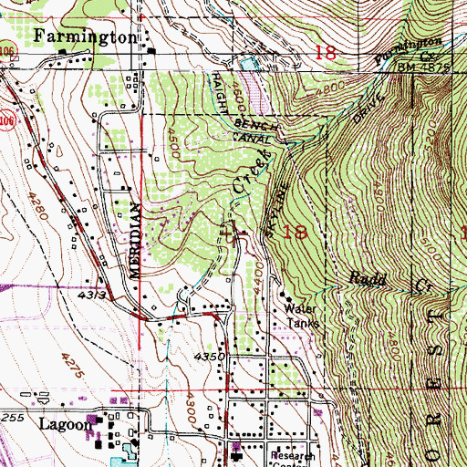 Topographic Map of Bayview Heights, UT