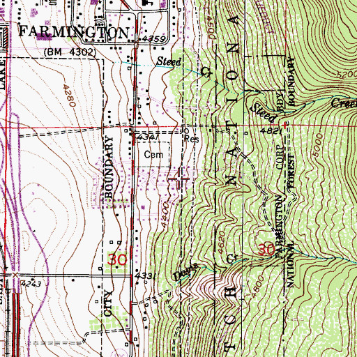 Topographic Map of Continental Estates, UT
