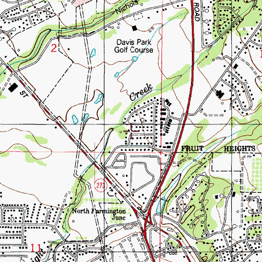 Topographic Map of Creek View Estates, UT
