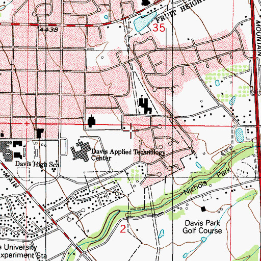 Topographic Map of Four Corners, UT