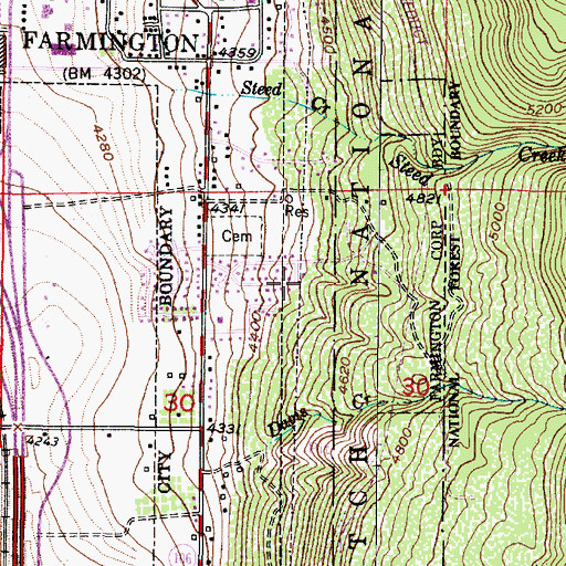 Topographic Map of Lakeview Hills, UT