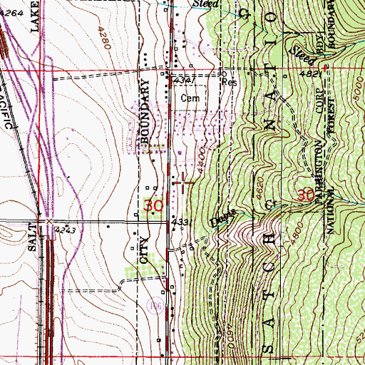 Topographic Map of Mountainside, UT