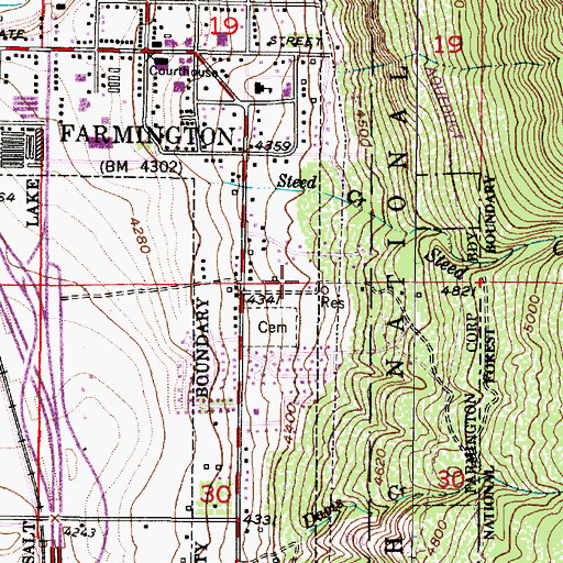 Topographic Map of Newmann, UT
