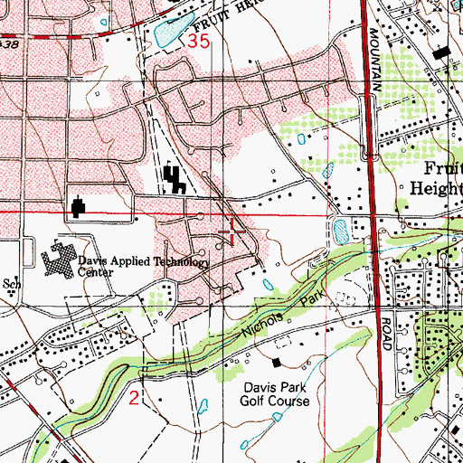 Topographic Map of Park Heights, UT