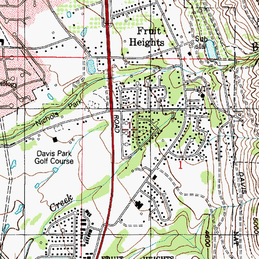 Topographic Map of Pilly Green, UT
