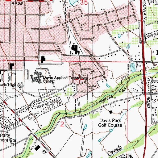 Topographic Map of Rolling Greens, UT