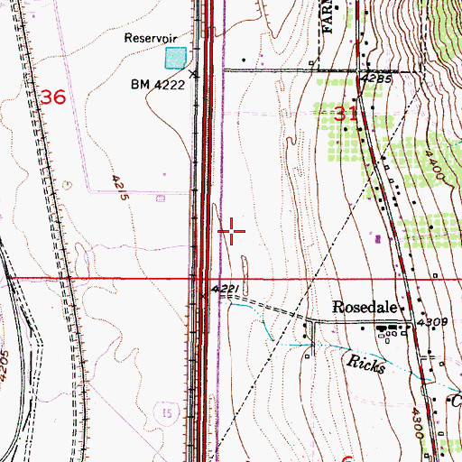 Topographic Map of Rolling Hills Meadows, UT