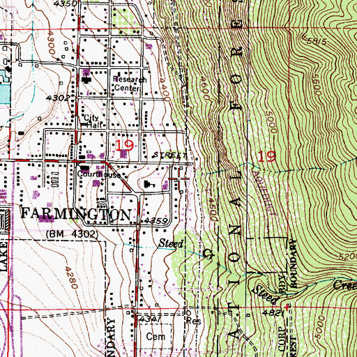 Topographic Map of Sunset Hills, UT