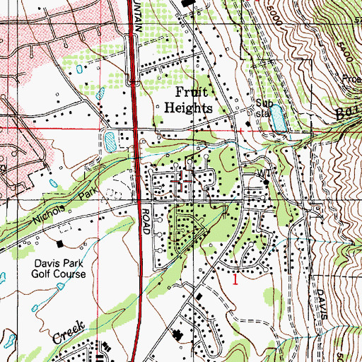 Topographic Map of Tamara Estates, UT