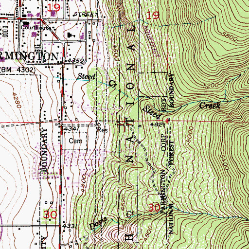Topographic Map of Woodland Springs, UT