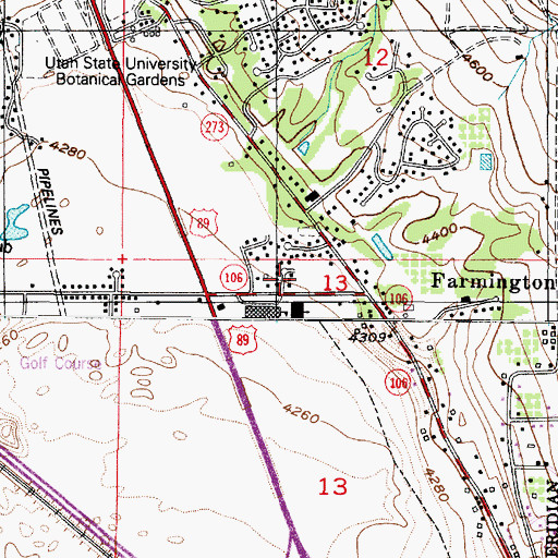 Topographic Map of Woodridge Twin Homes, UT