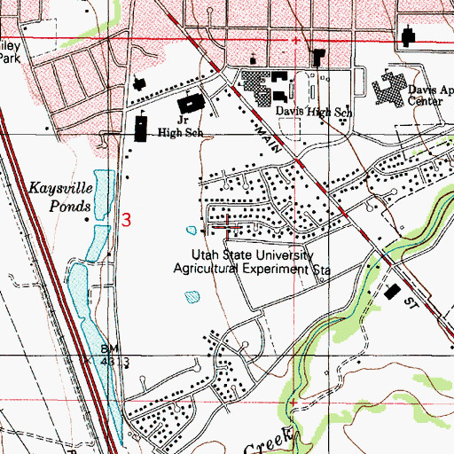 Topographic Map of Cameron Estates, UT